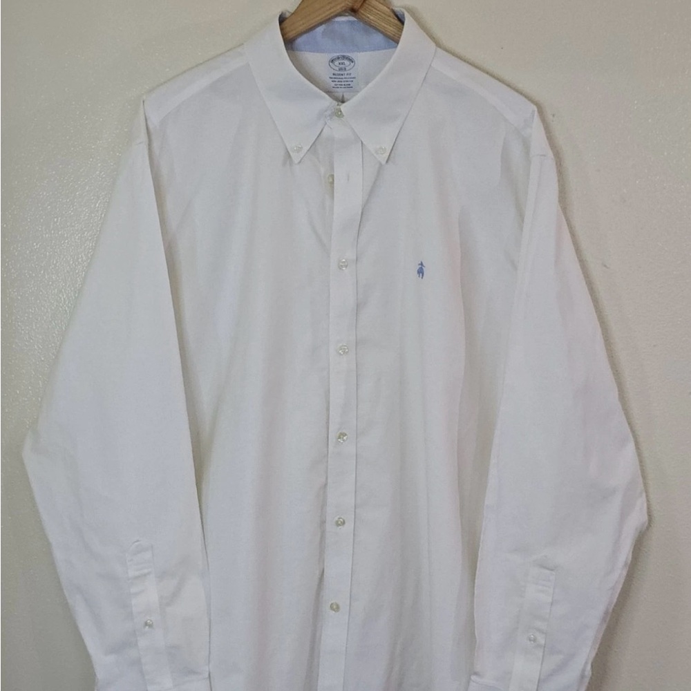 Brooks Brothers Regent Fit White Button Down Shirt Mens Size 2XL